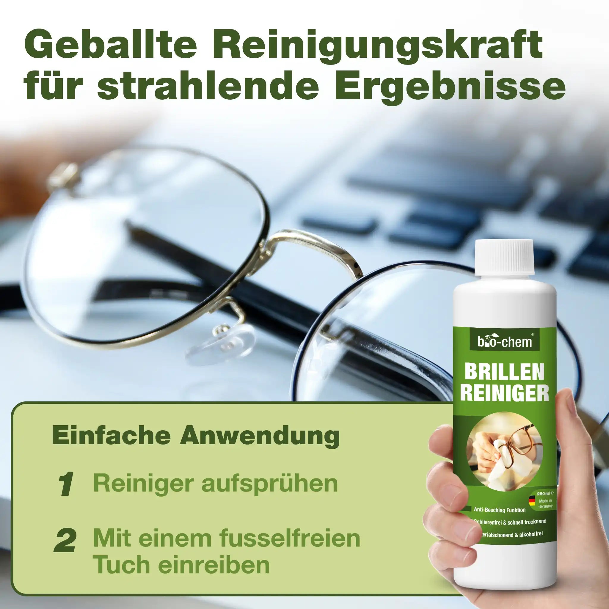 Brillenreiniger (5x 250 ML + Tuch)