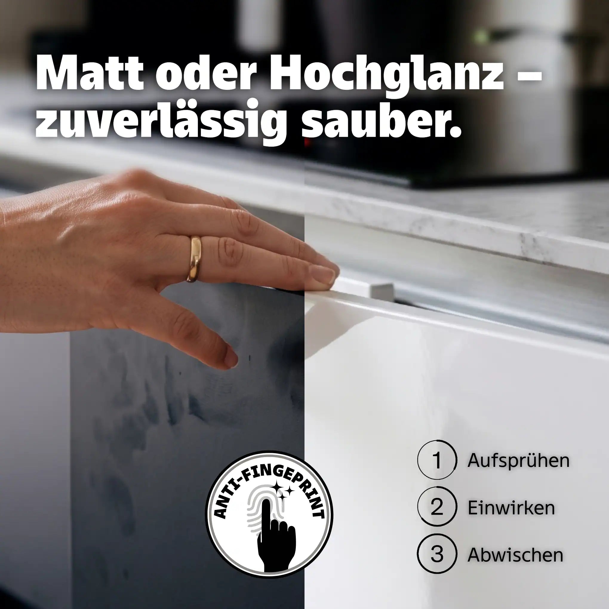 anwendung küchenfront matt glänzend