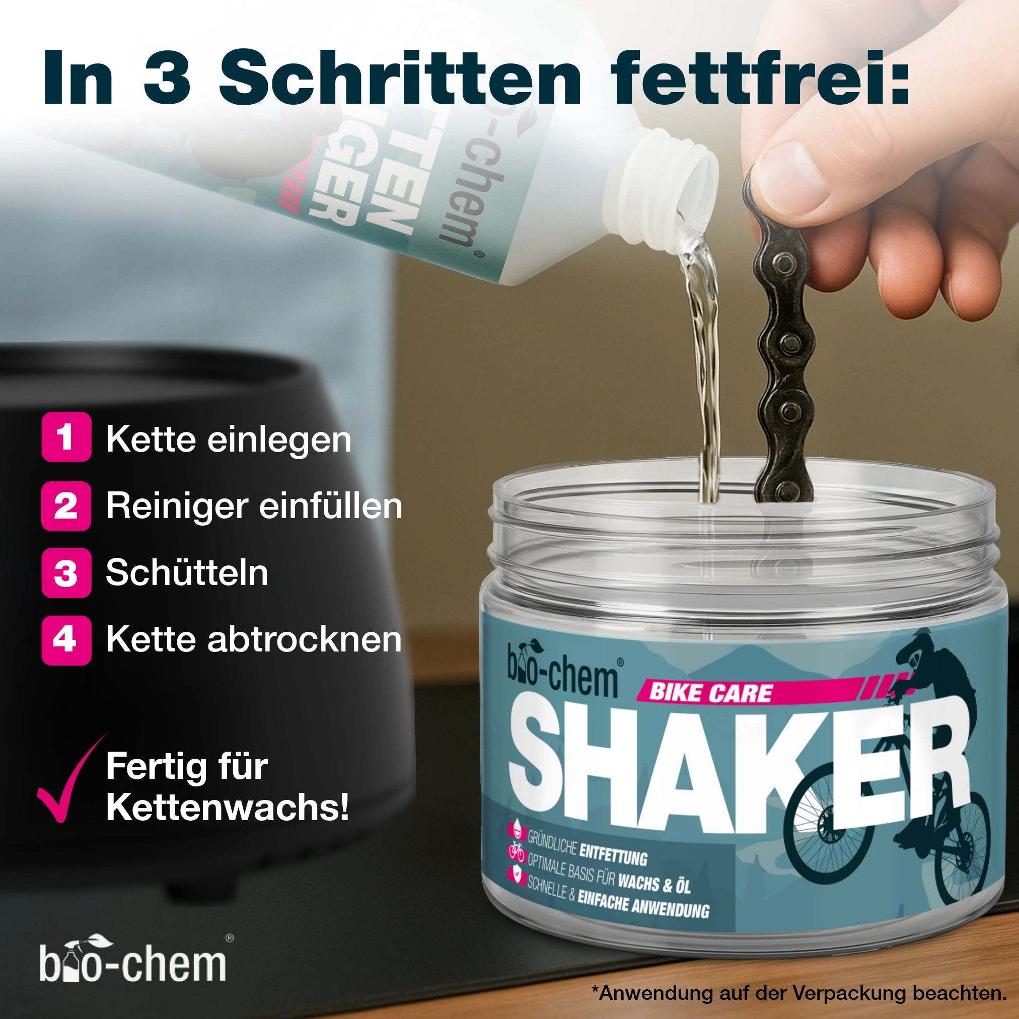 bio-chem Kettenreiniger PreWax-Set