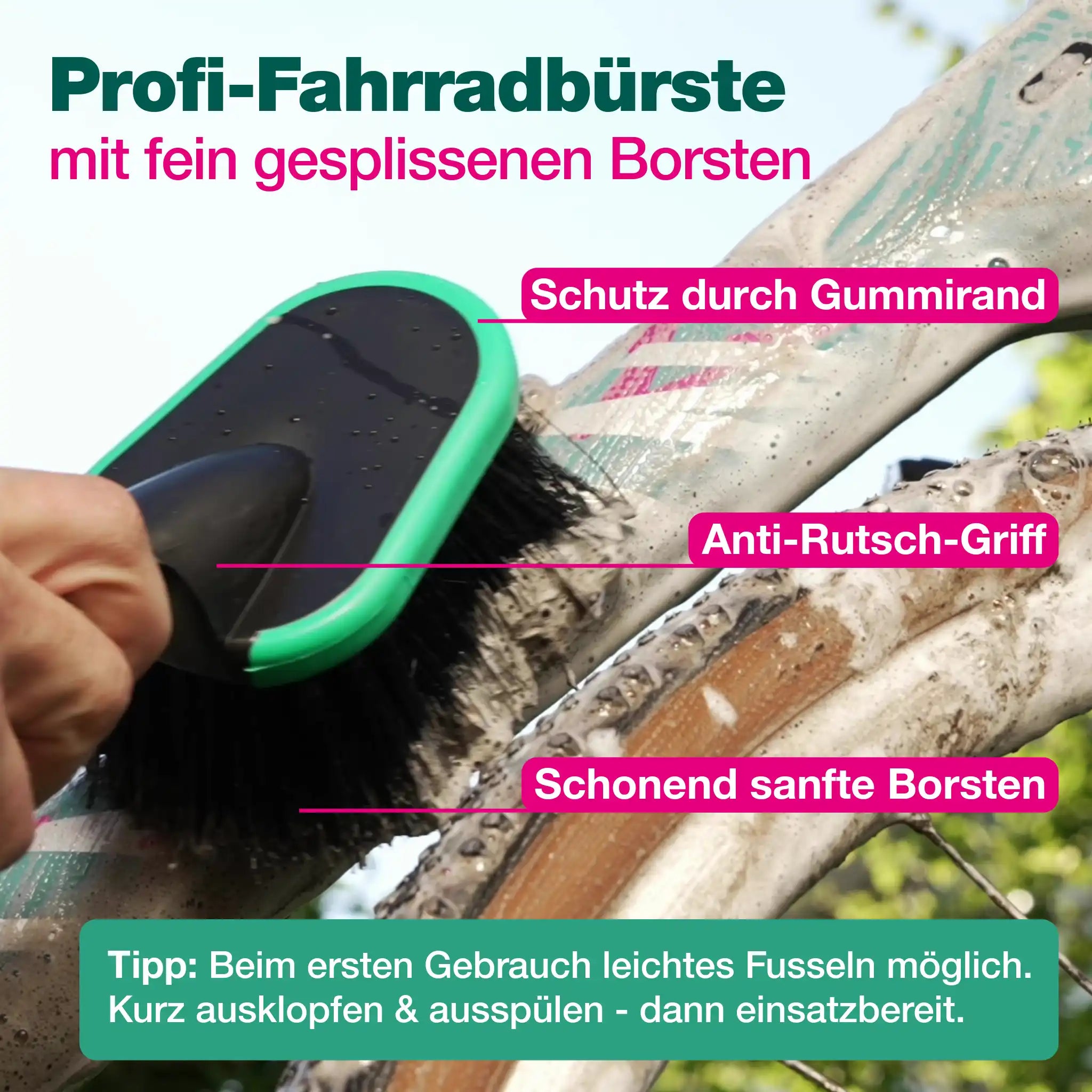 Fahrradreinigung Zubehör-Set (PREMIUM 8-teilig)