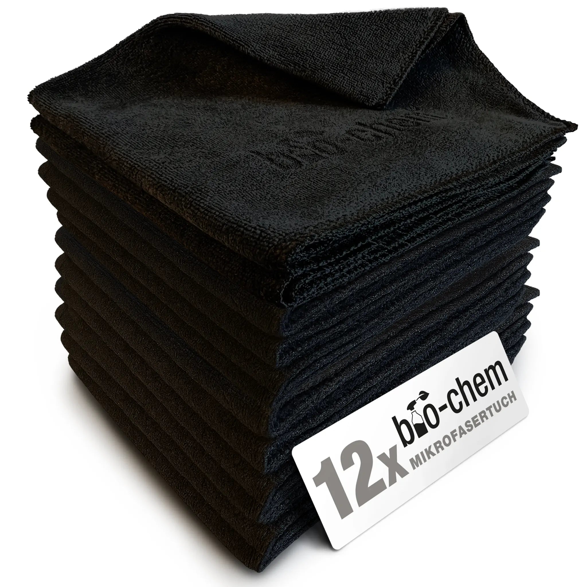 Mikrofasertuch Schwarz 12er Set