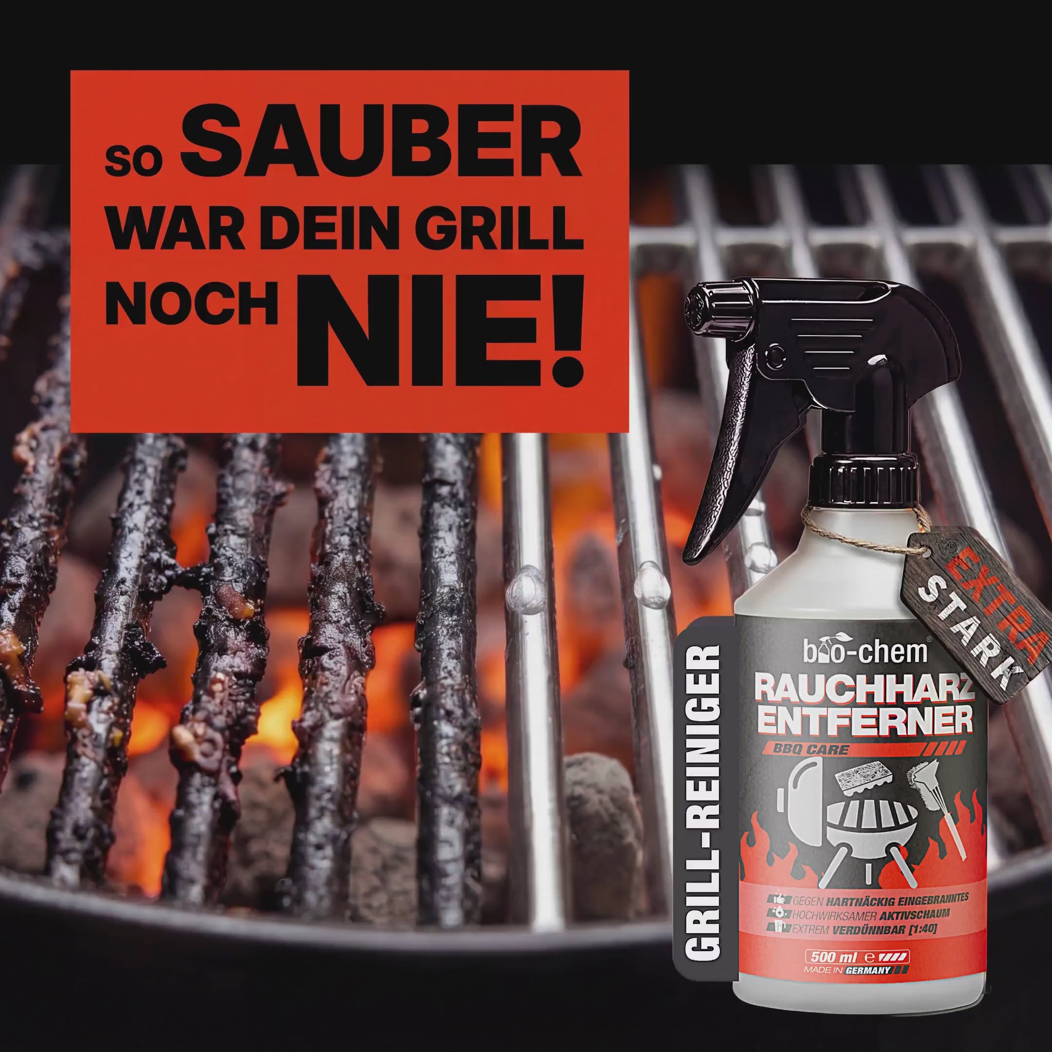 Rauchharzentferner Grillreiniger Anwendung