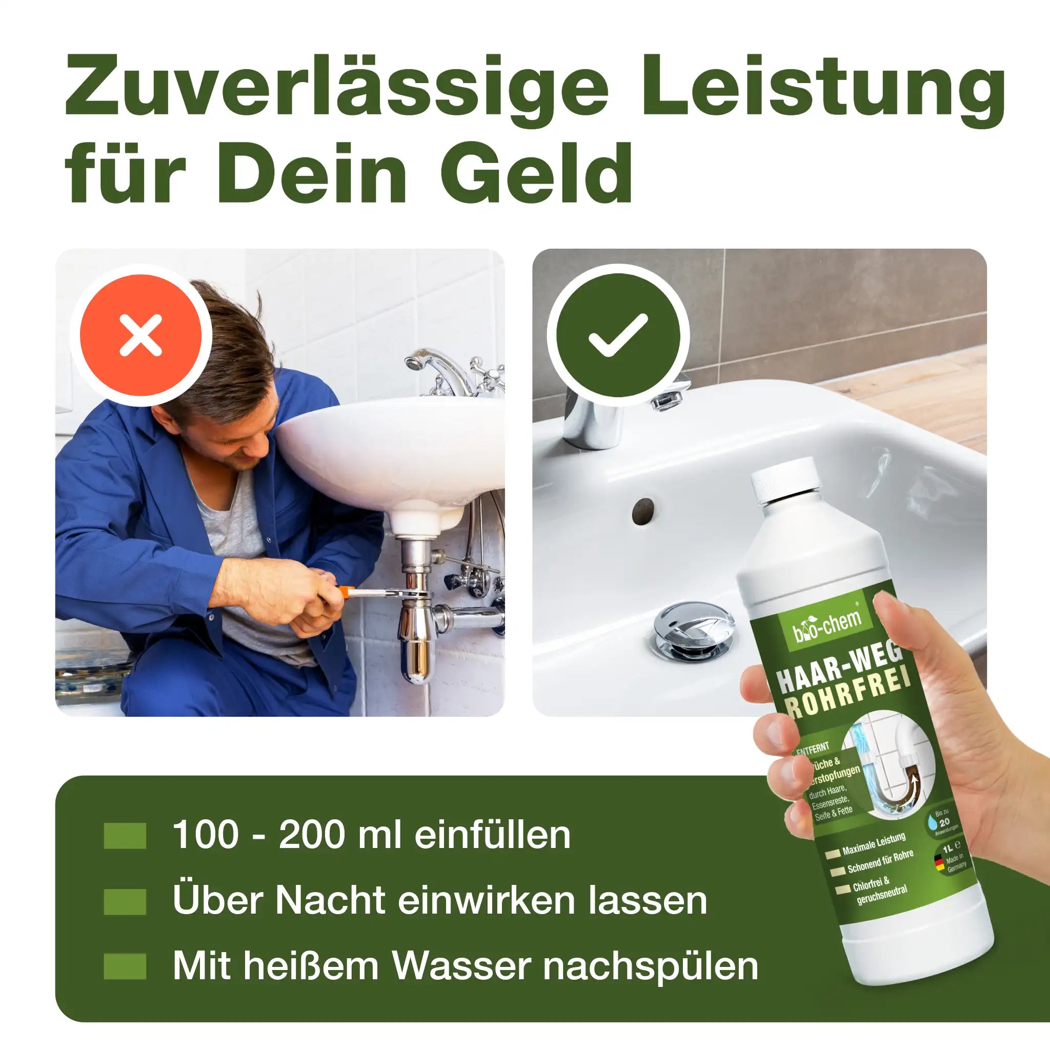 Rohrreiniger Haar-Weg (1 L)