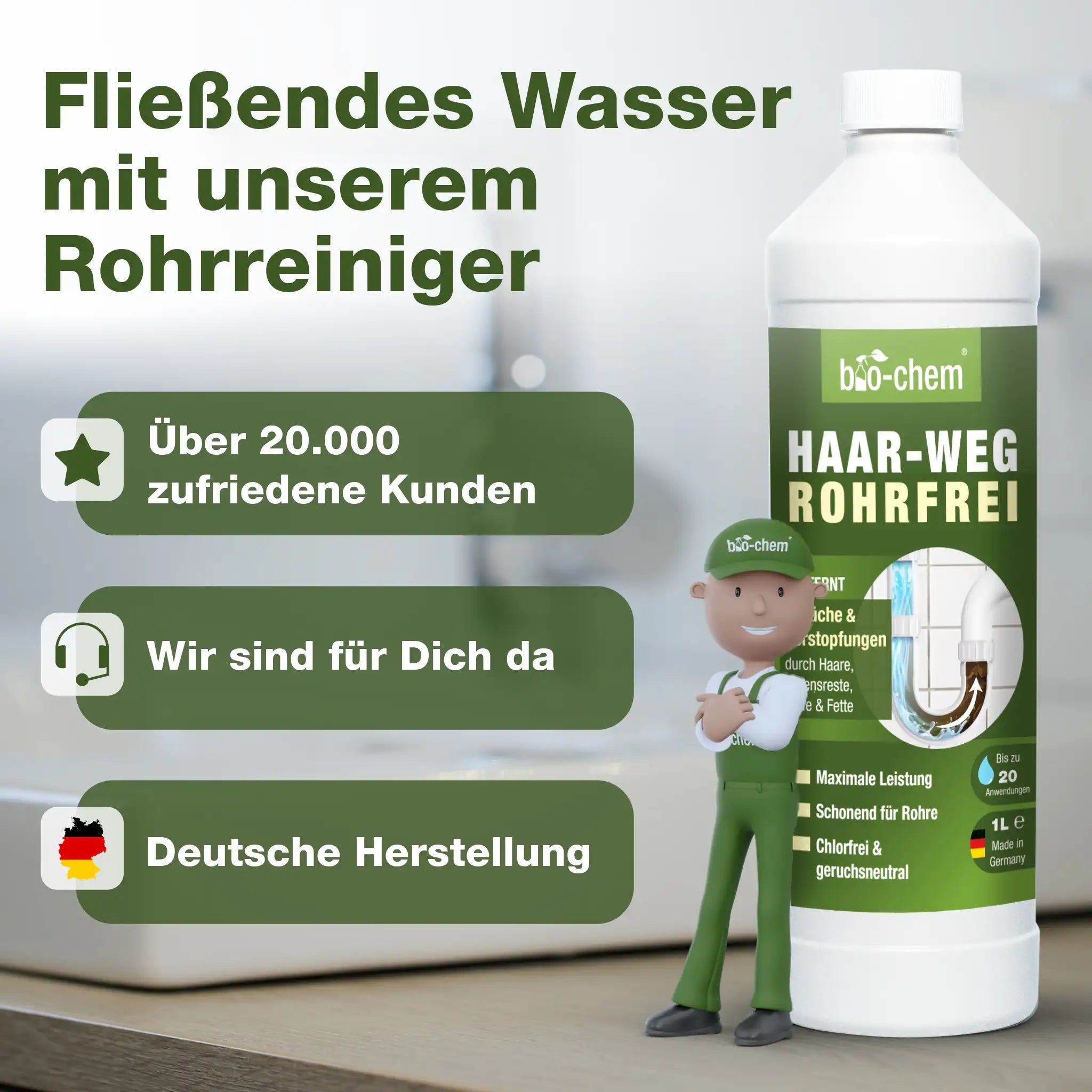 Rohrreiniger Haar-Weg (1 L)