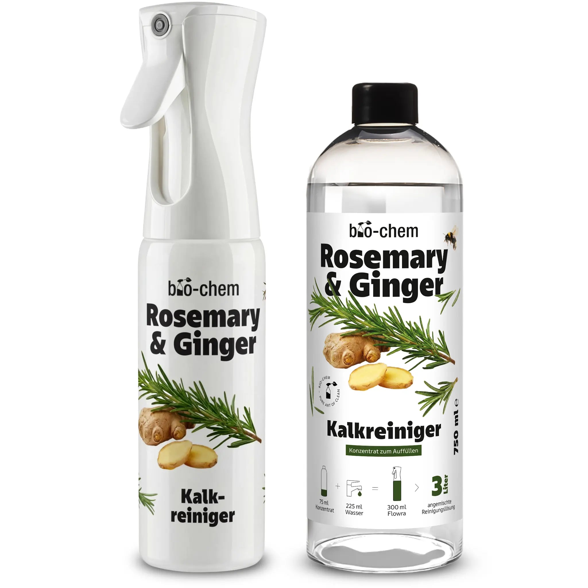 the flow of clean kalkreiniger-set rosemary ginger