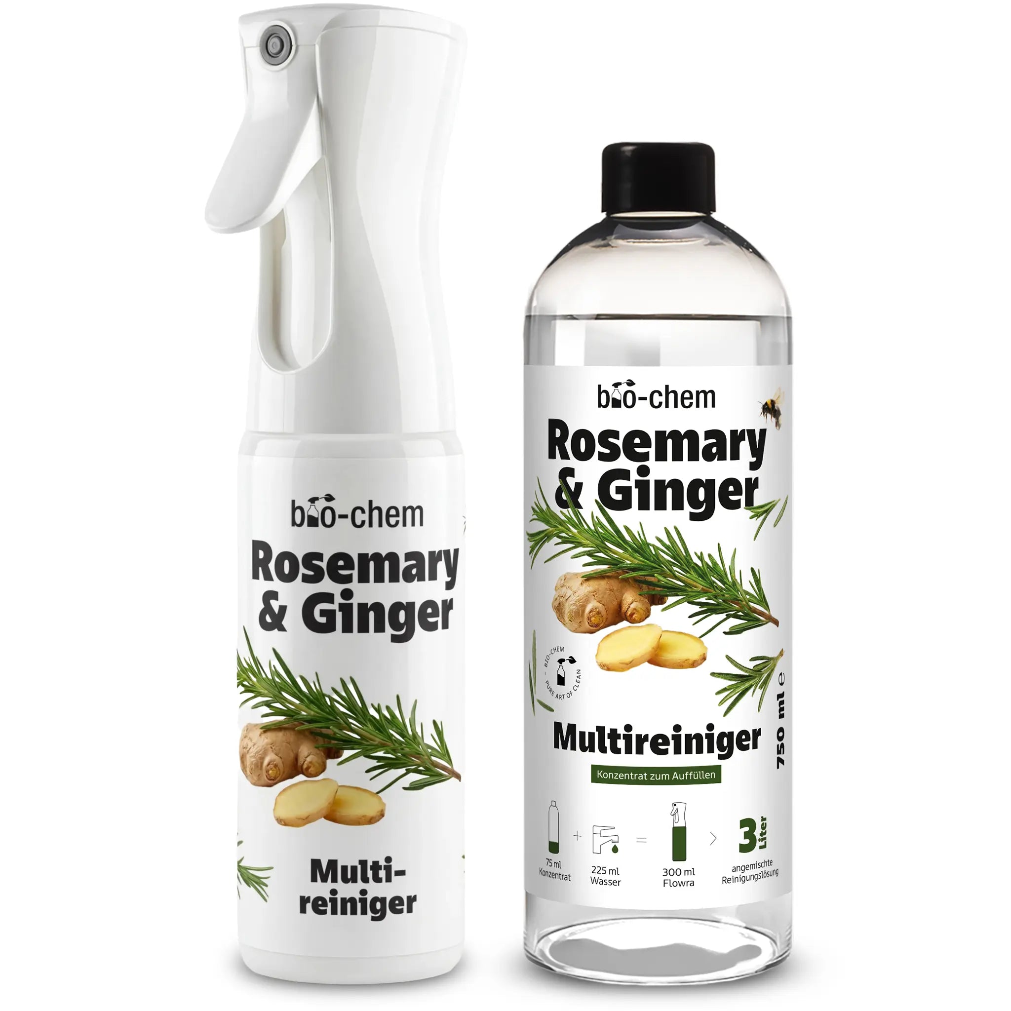 the flow of clean multireiniger-set rosemary ginger