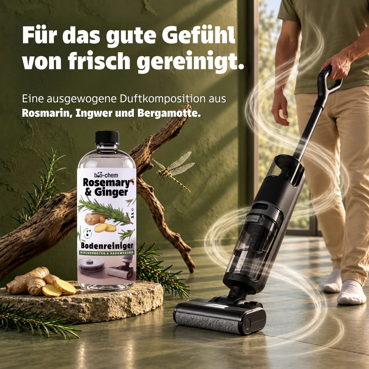 Wischroboter Reinigungmittel Rosemary & Ginger (1 L)
